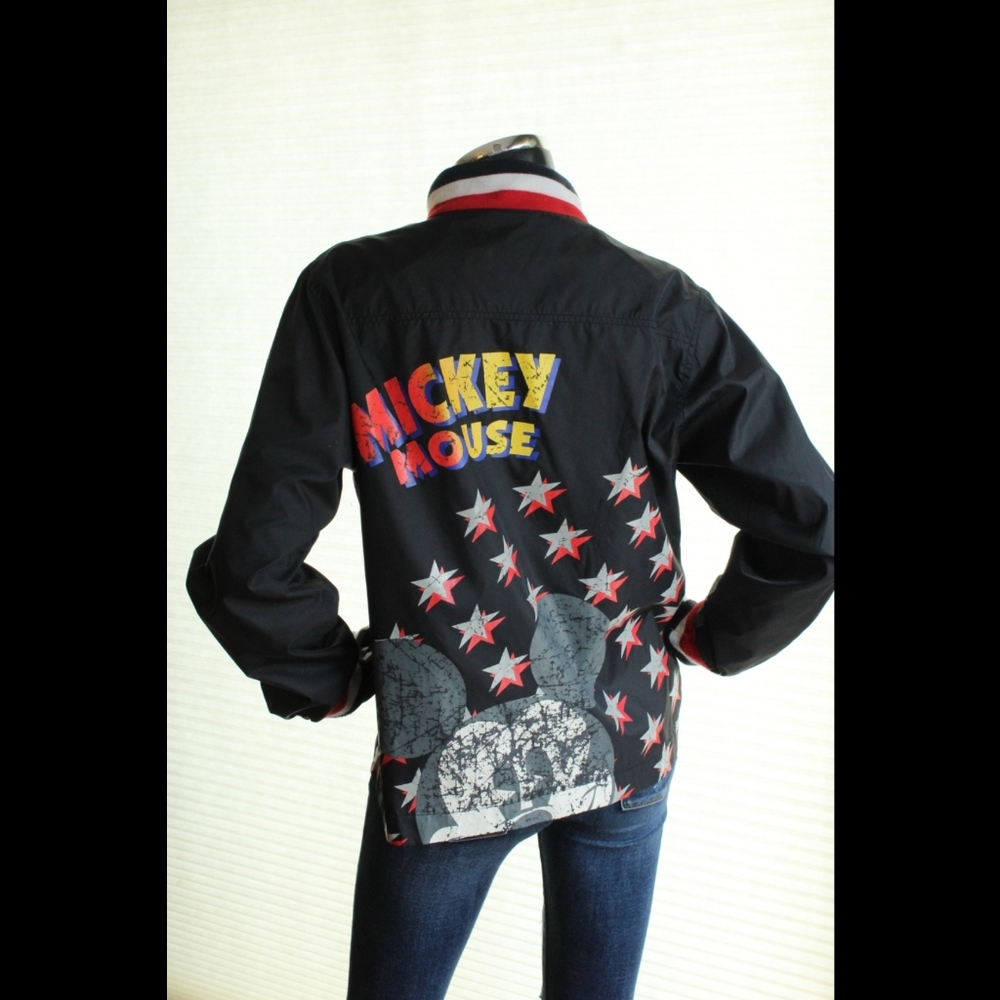 3/$25 Mickey mouse distressed windbreaker